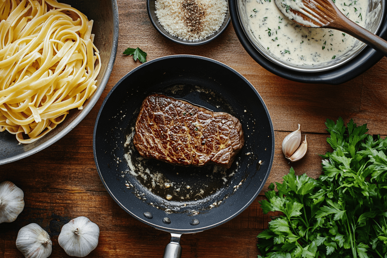 steak pasta recipes preparation