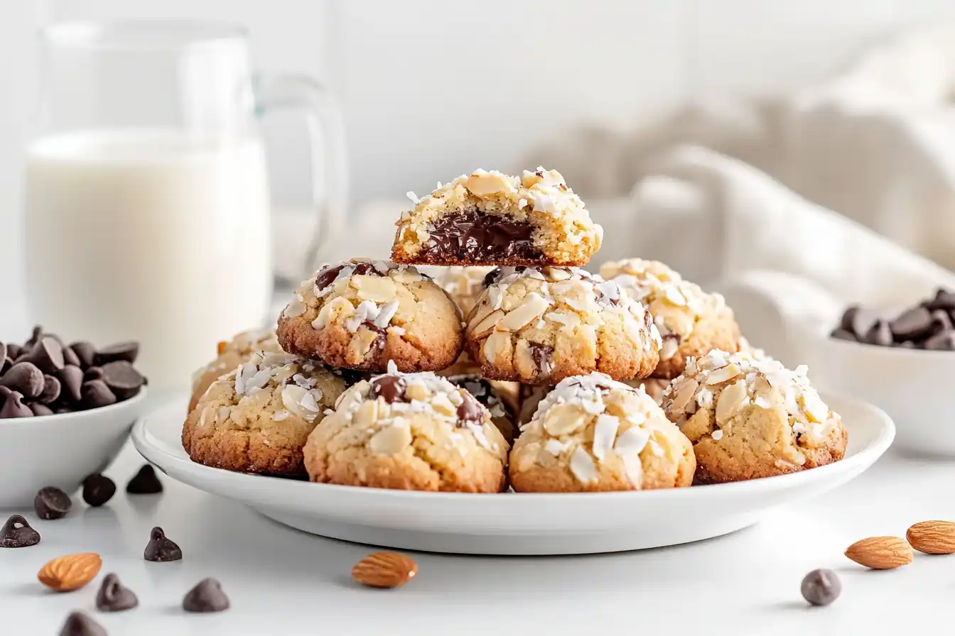 Almond Joy Cookies Recipe Serving Platter