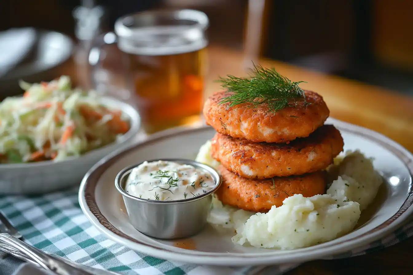 Southern Salmon Patties Serving Suggestion