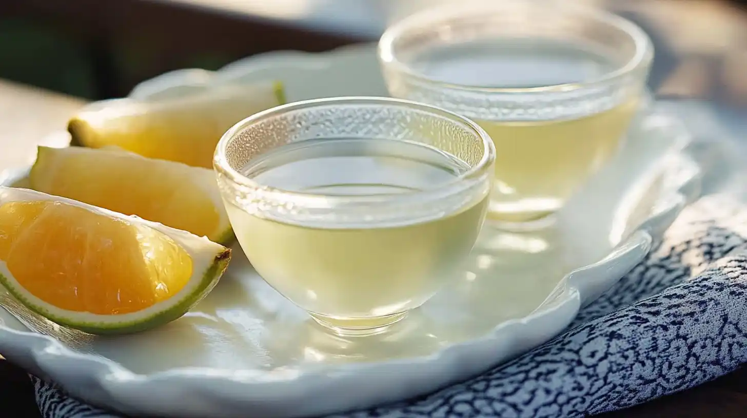 Golden White Tea Shot In Glass