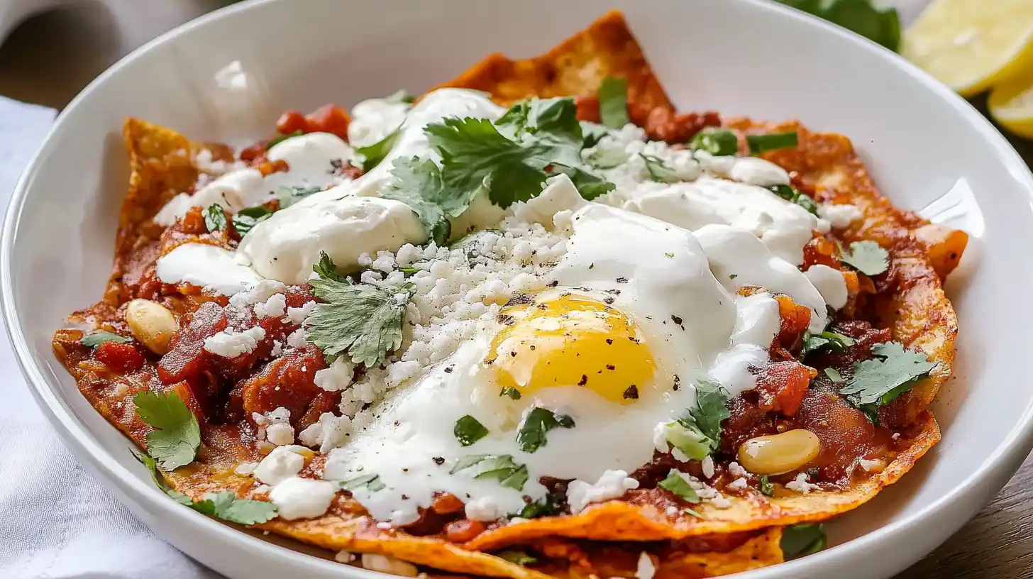 Serving Chilaquiles With Traditional Sides