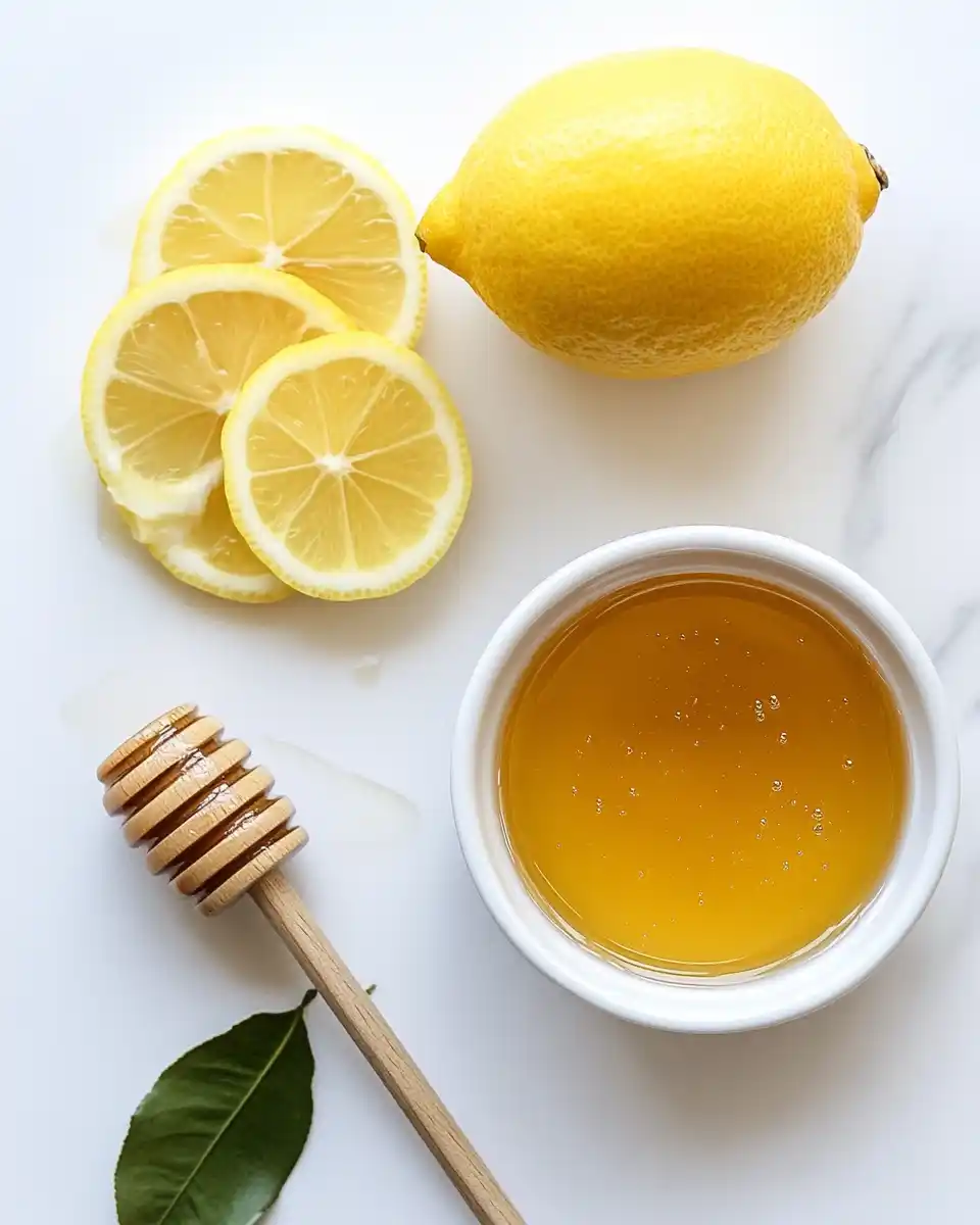 White Tea Shot Ingredients Flat Lay