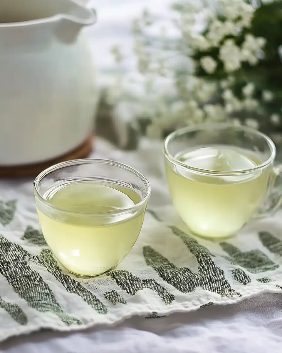 White Tea Shots With Lemon And Mint