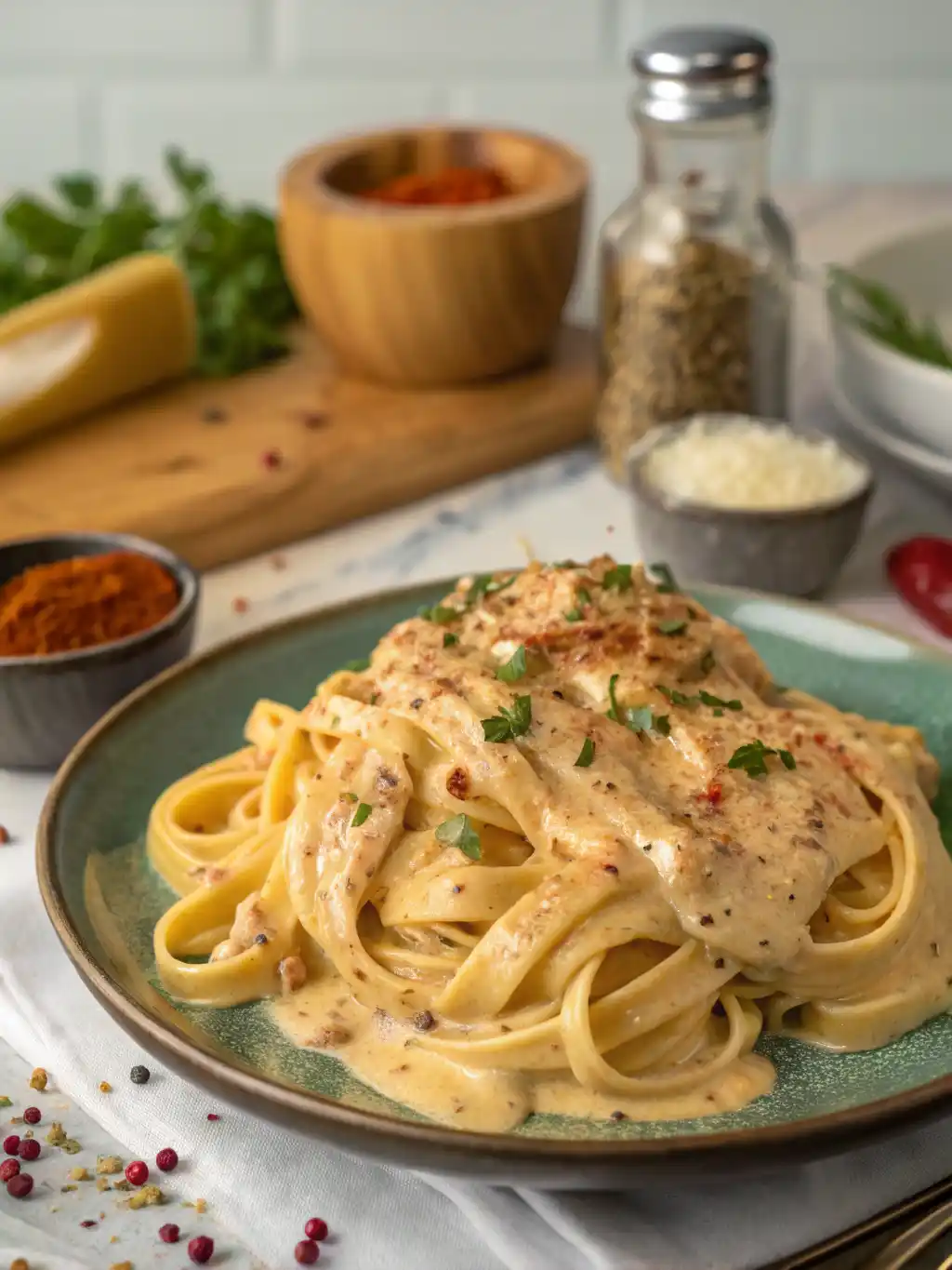 Cajun Alfredo Sauce Recipe Cajun Alfredo Sauce recipe served over creamy pasta with parmesan and Cajun spices.