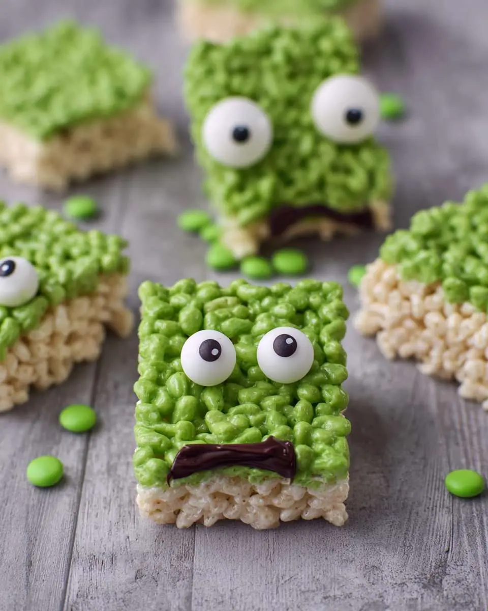 rice krispie treat monsters recipe 1