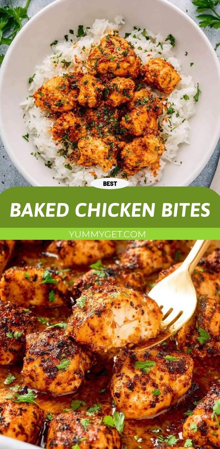 baked chicken bites pinterest