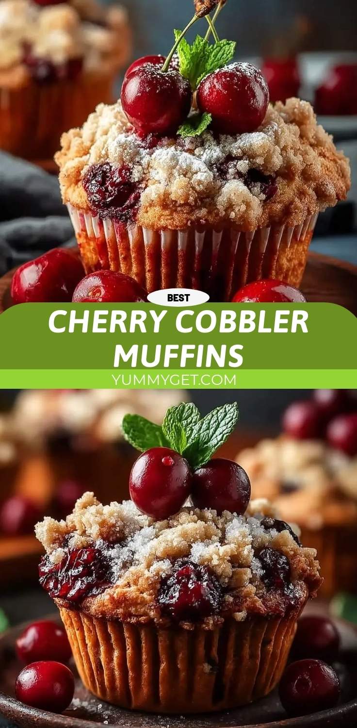 cherry cobbler muffins pinterest