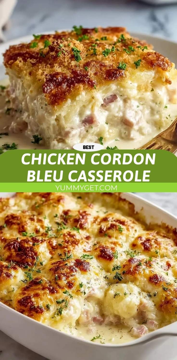 chicken cordon bleu casserole pinterest