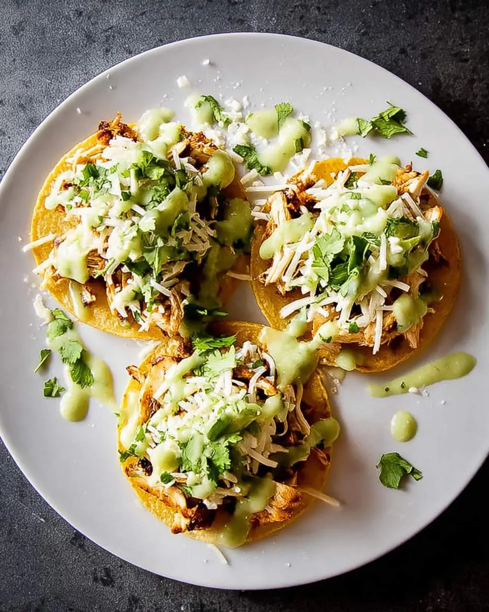 Smoky Chicken Tostadas with Creamy Avocado Crema 1 chicken tostadas recipe 1