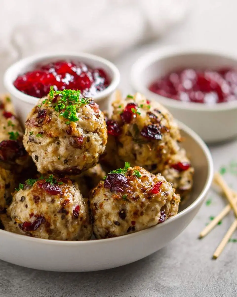cranberry turkey stuffing balls recipe 1 1