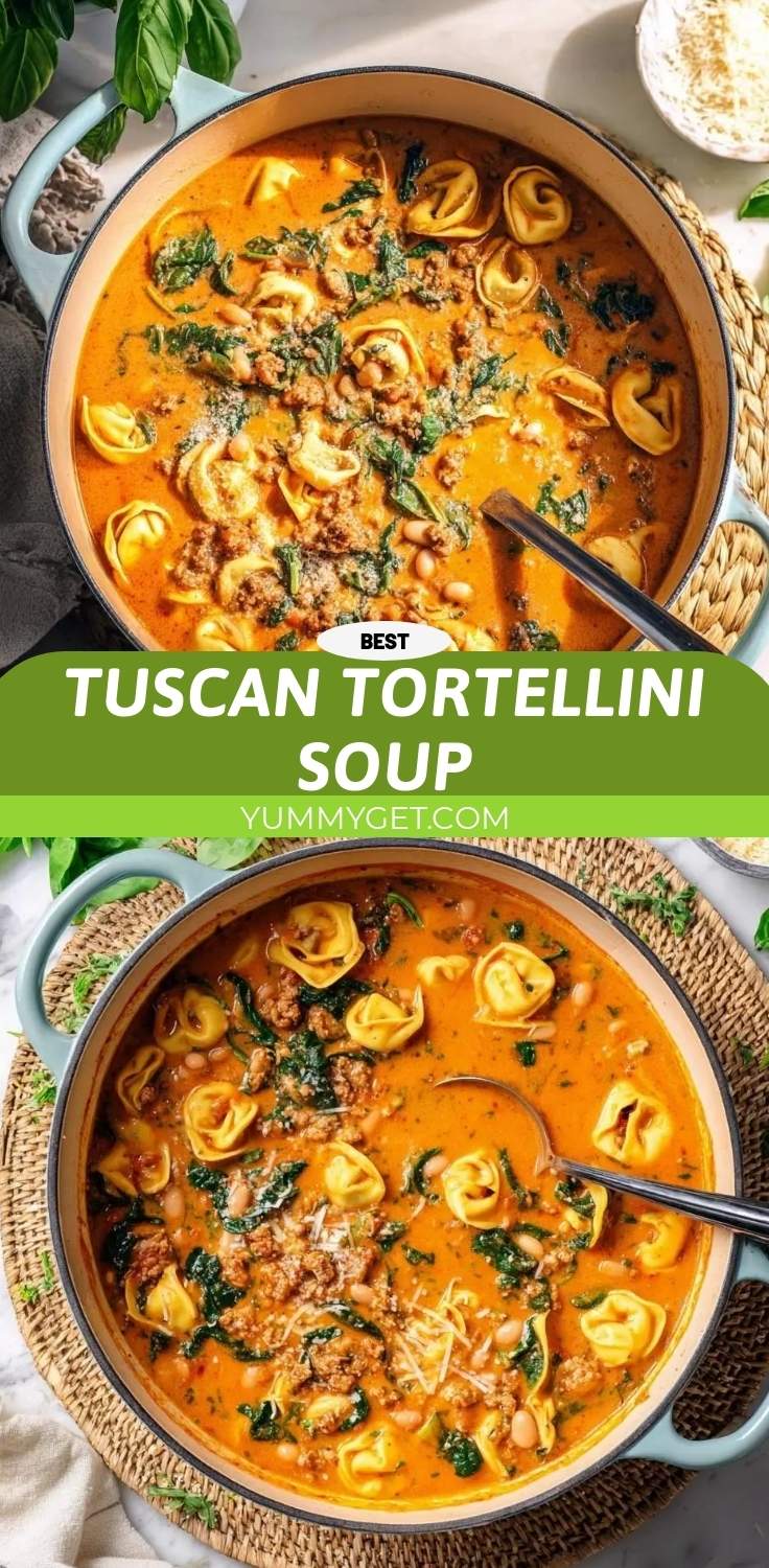 tuscan tortellini soup pinterest