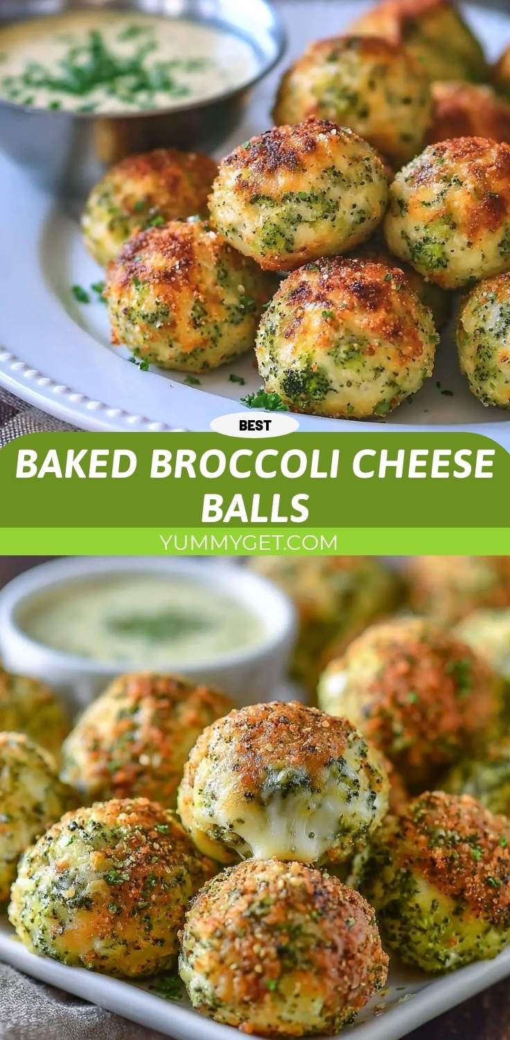 baked broccoli cheese balls pinterest