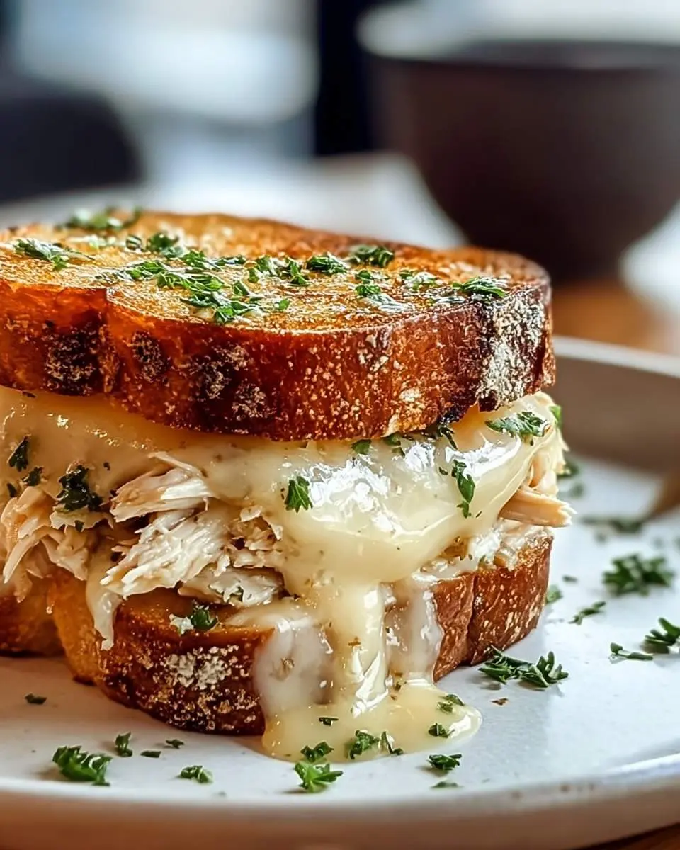 cheesy chicken garlic bread sandwich recipe