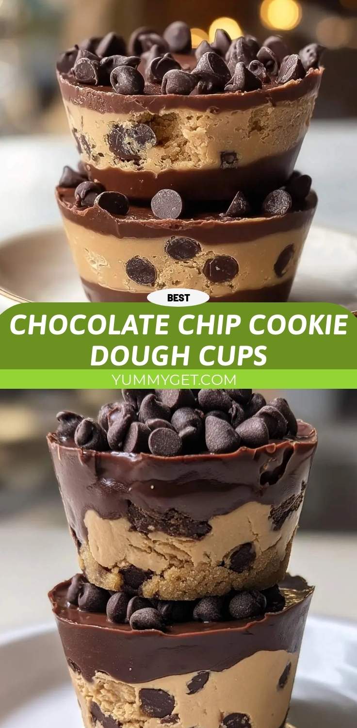 chocolate chip cookie dough cups pinterest