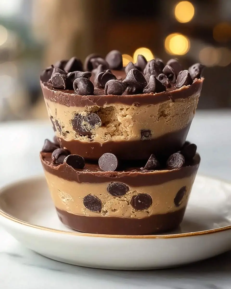 chocolate chip cookie dough cups recipe