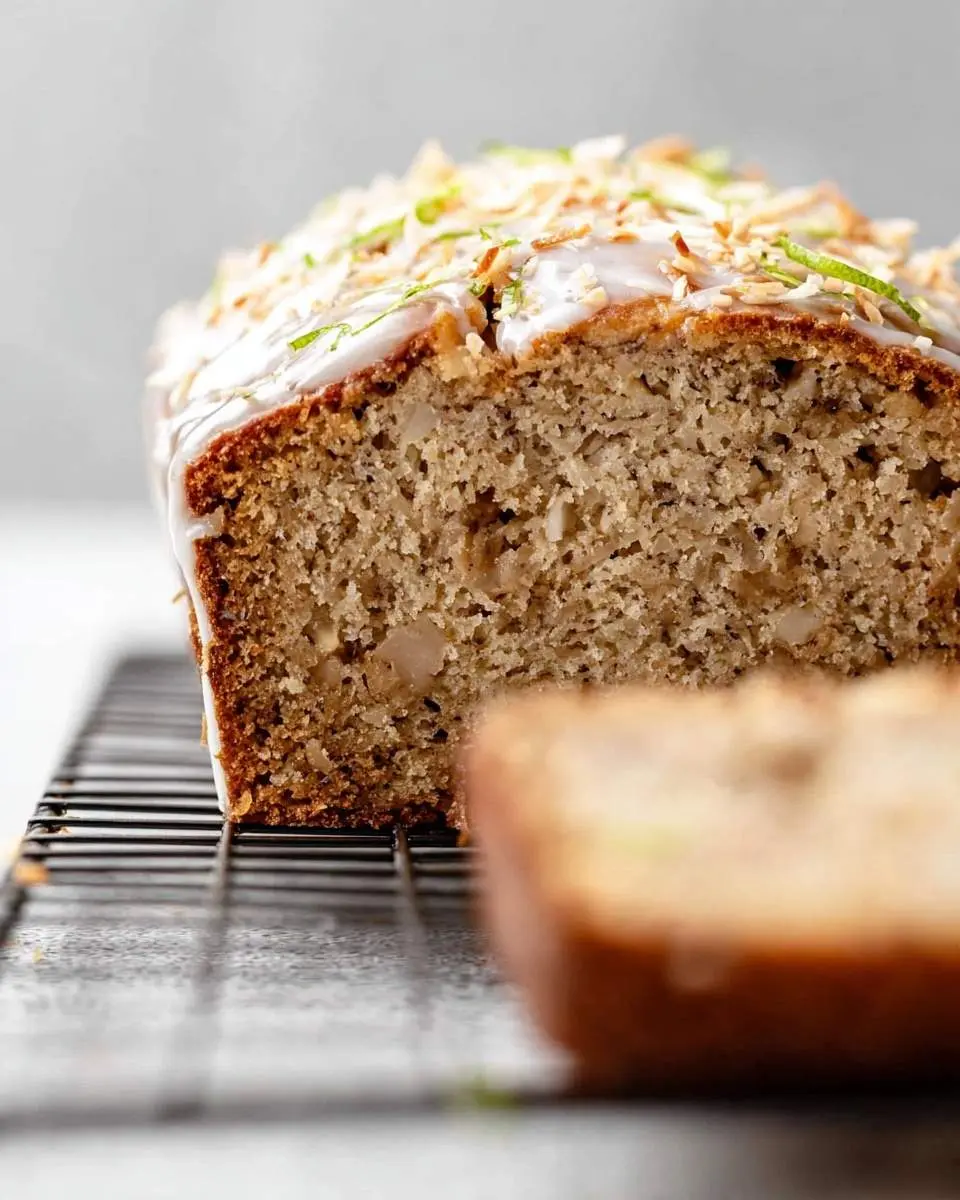 coconut lime glazed banana bread recipe