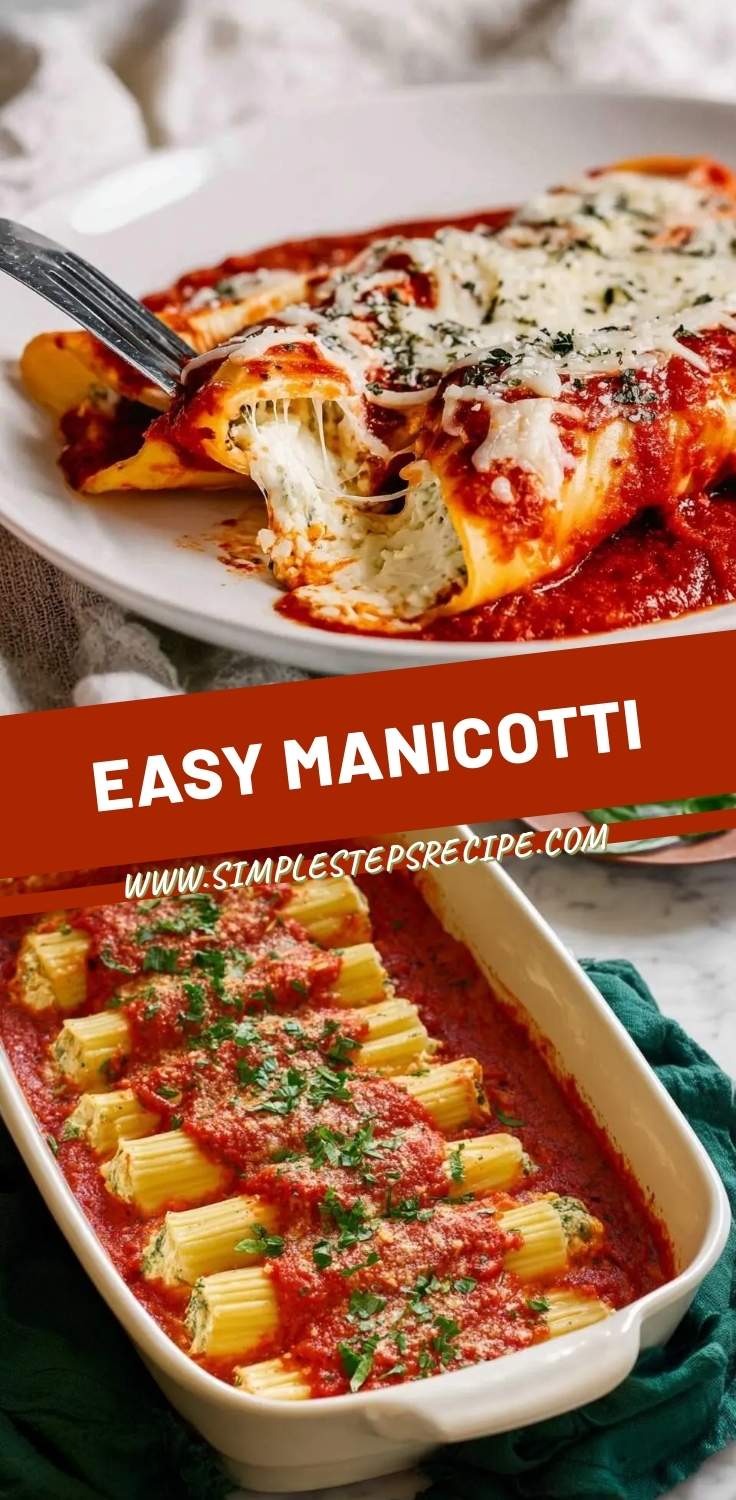 easy manicotti pinterest