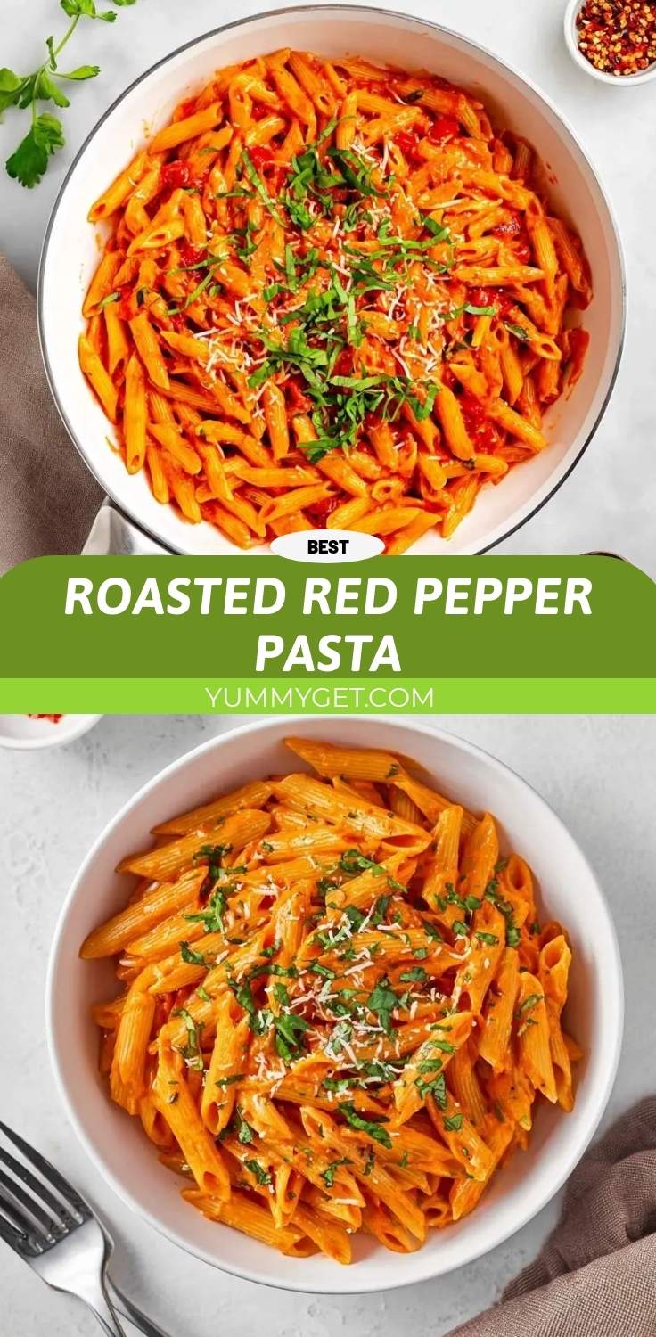 roasted red pepper pasta pinterest