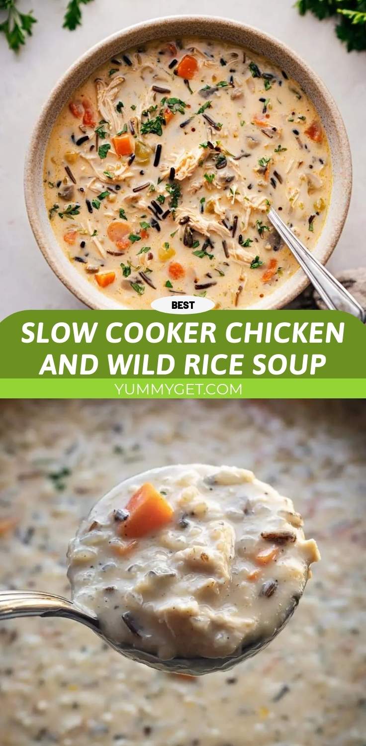 slow cooker chicken and wild rice soup pinterest
