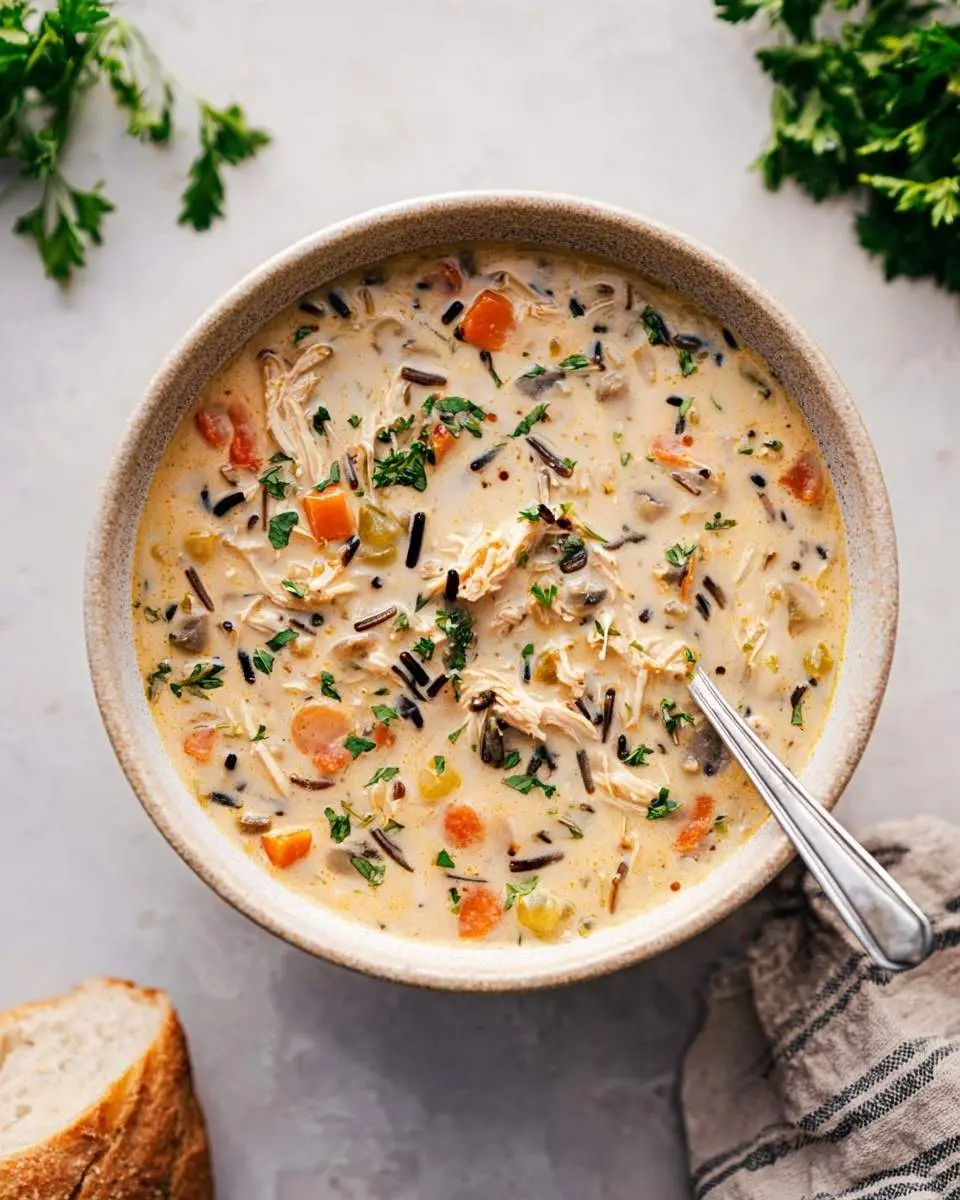 slow cooker chicken and wild rice soup recipe