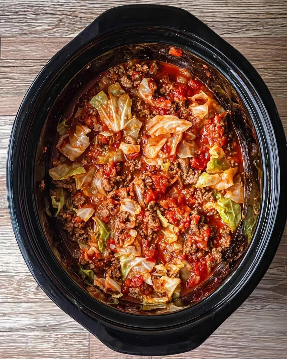 slow cooker unstuffed cabbage rolls recipe