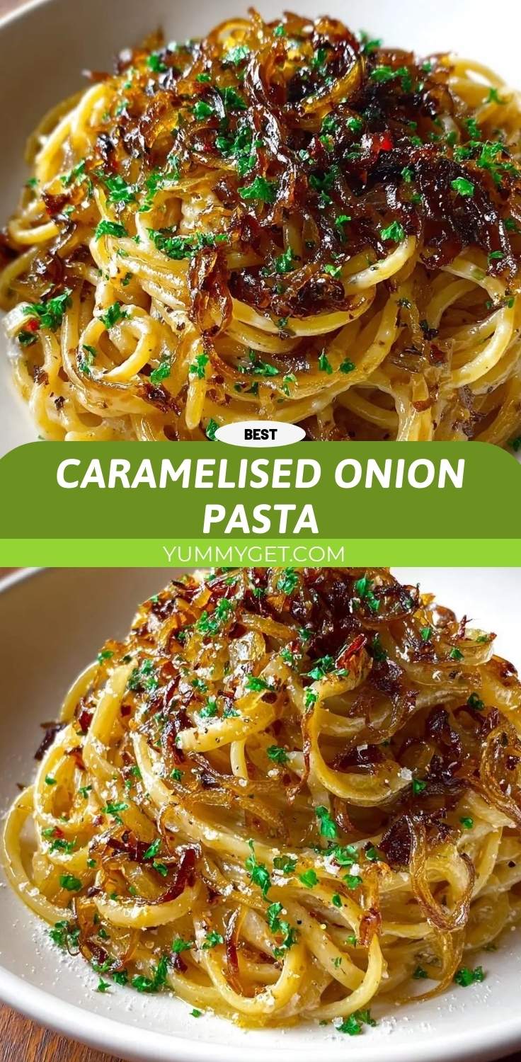 caramelised onion pasta pinterest