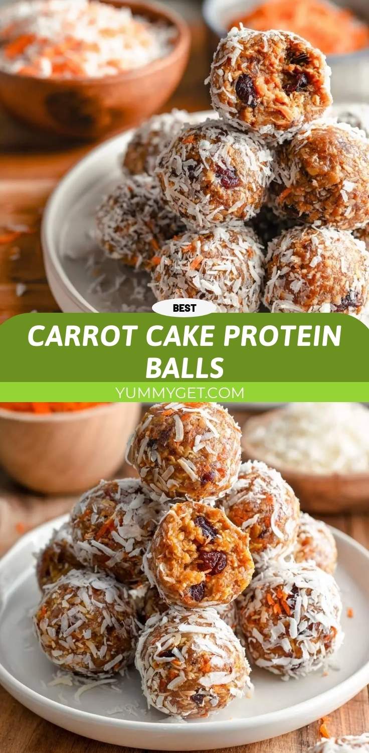carrot cake protein balls pinterest
