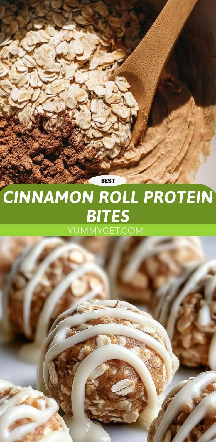 cinnamon roll protein bites pinterest