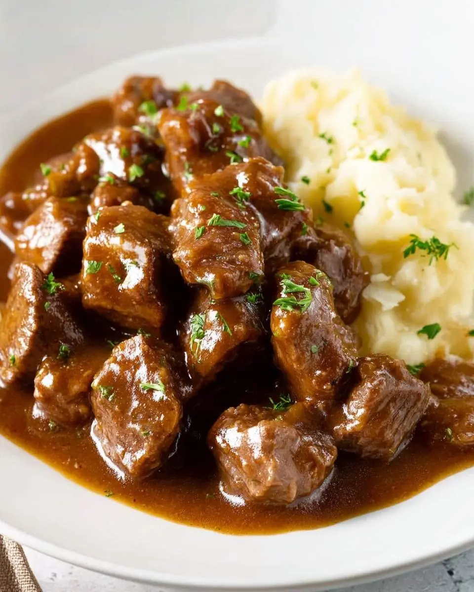 crockpot beef tips with gravy recipe