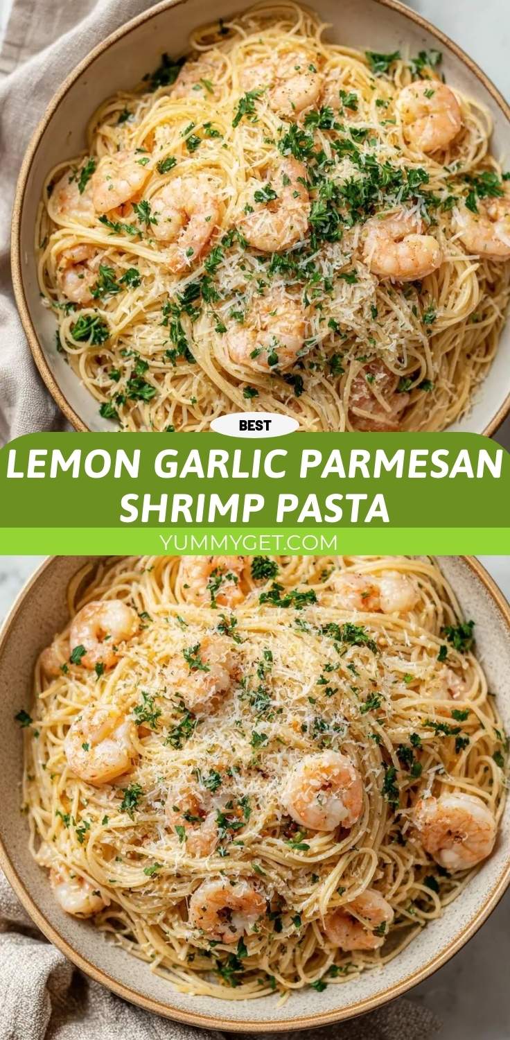 lemon garlic parmesan shrimp pasta pinterest