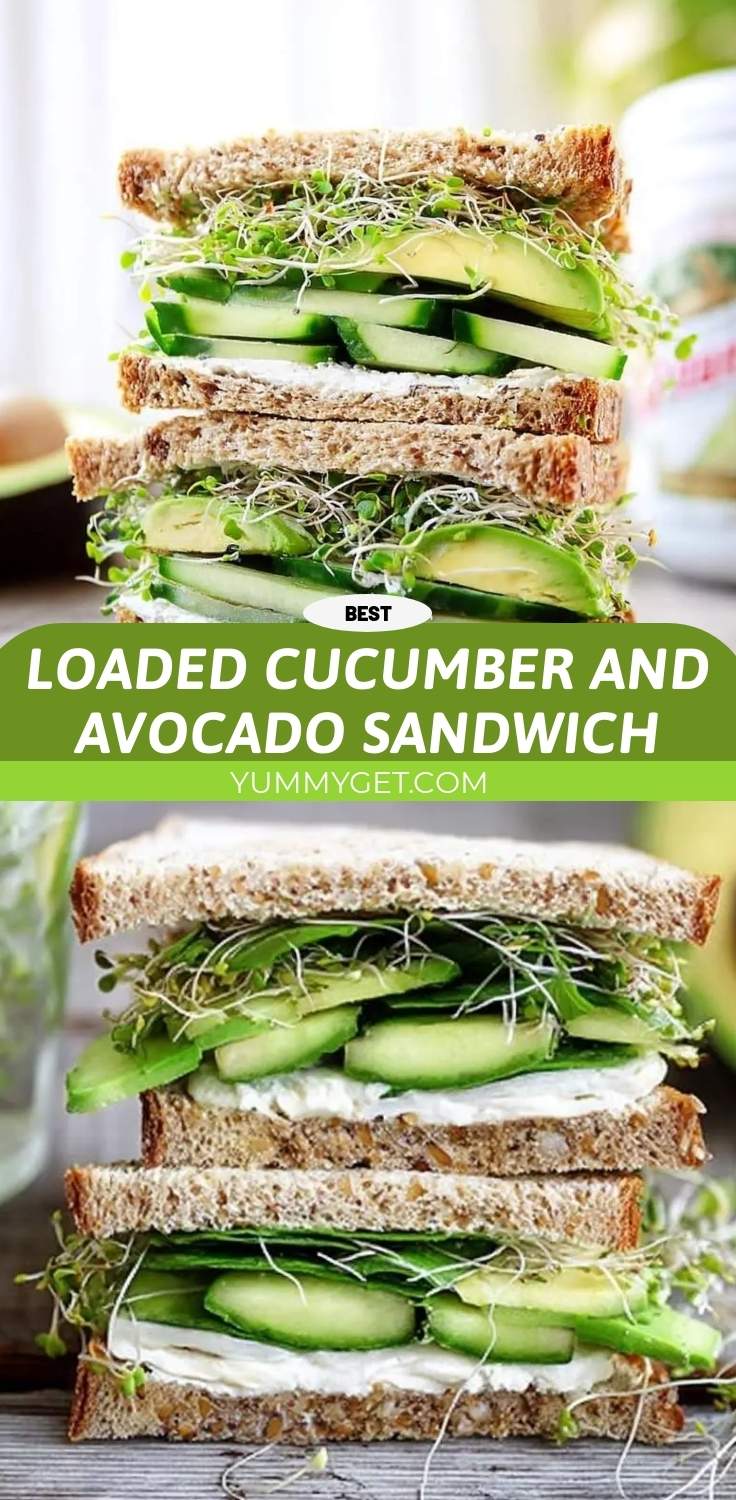 loaded cucumber and avocado sandwich pinterest