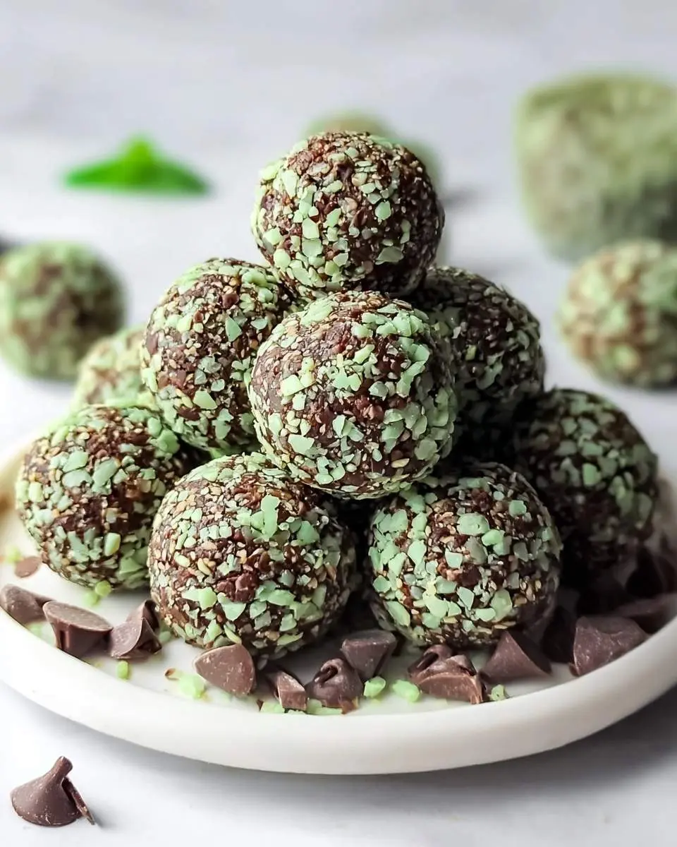 mint chocolate chip protein balls recipe