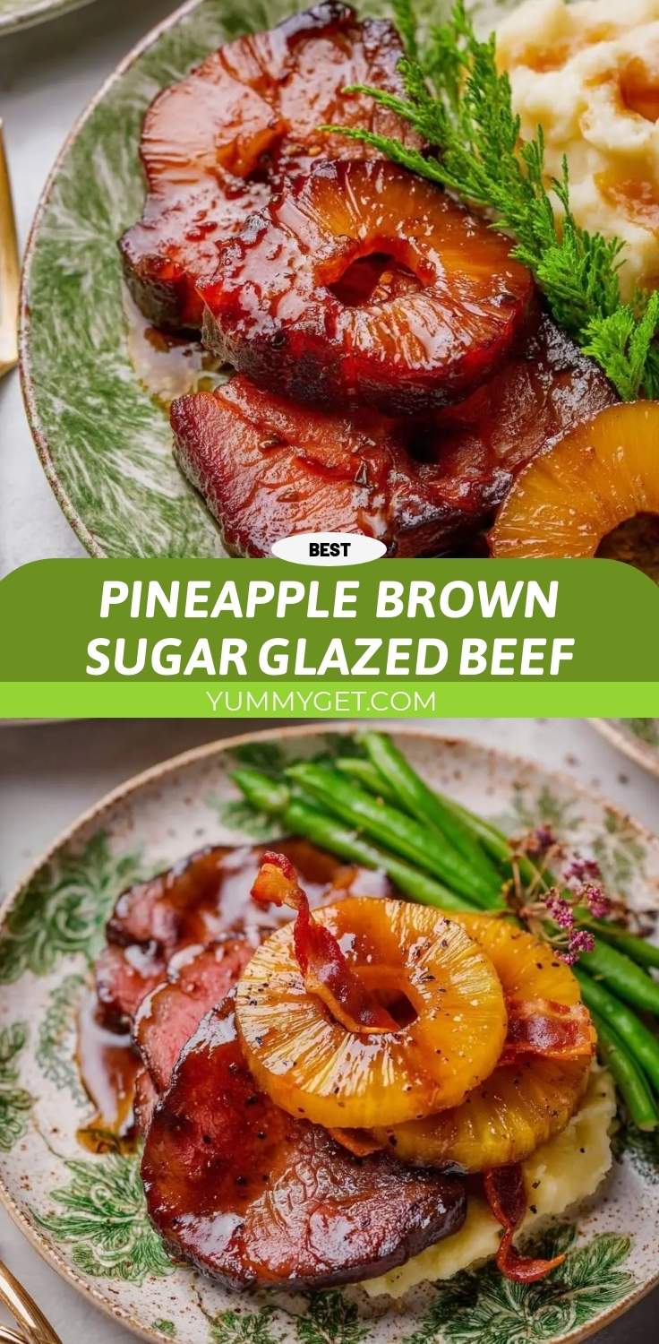 pineapple brown sugar glazed beef pinterest