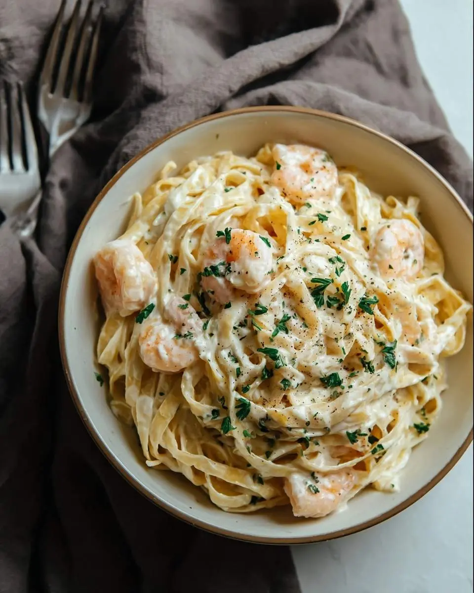 shrimp alfredo fettuccine recipe