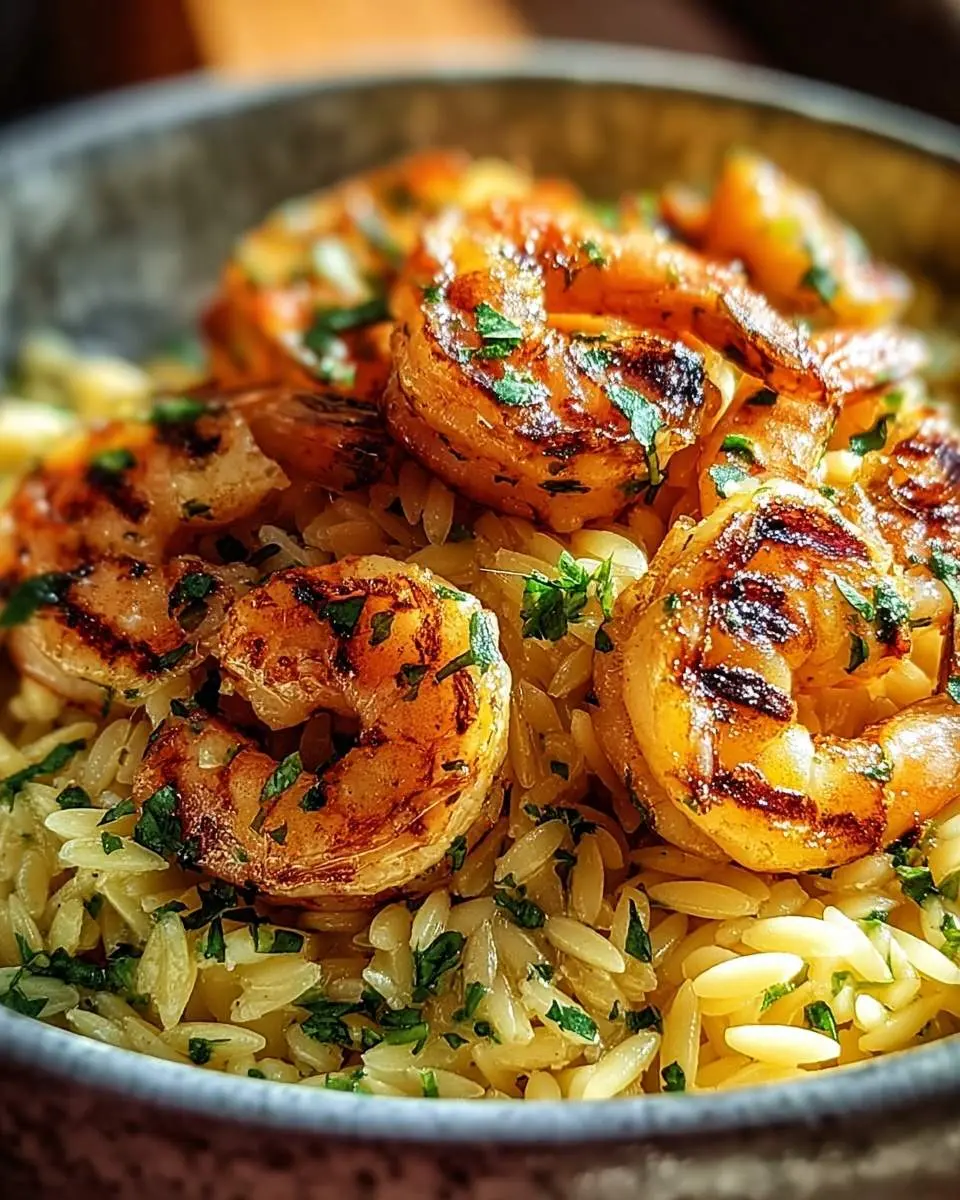 shrimp orzo in lemon garlic sauce recipe