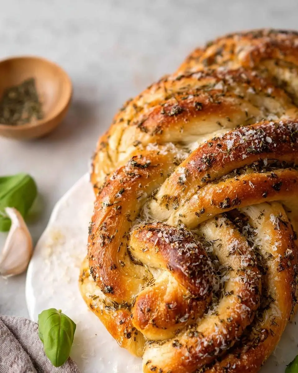 sourdough herb and garlic twist loaf recipe