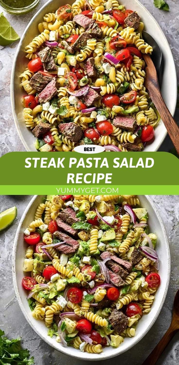 steak pasta salad recipe pinterest