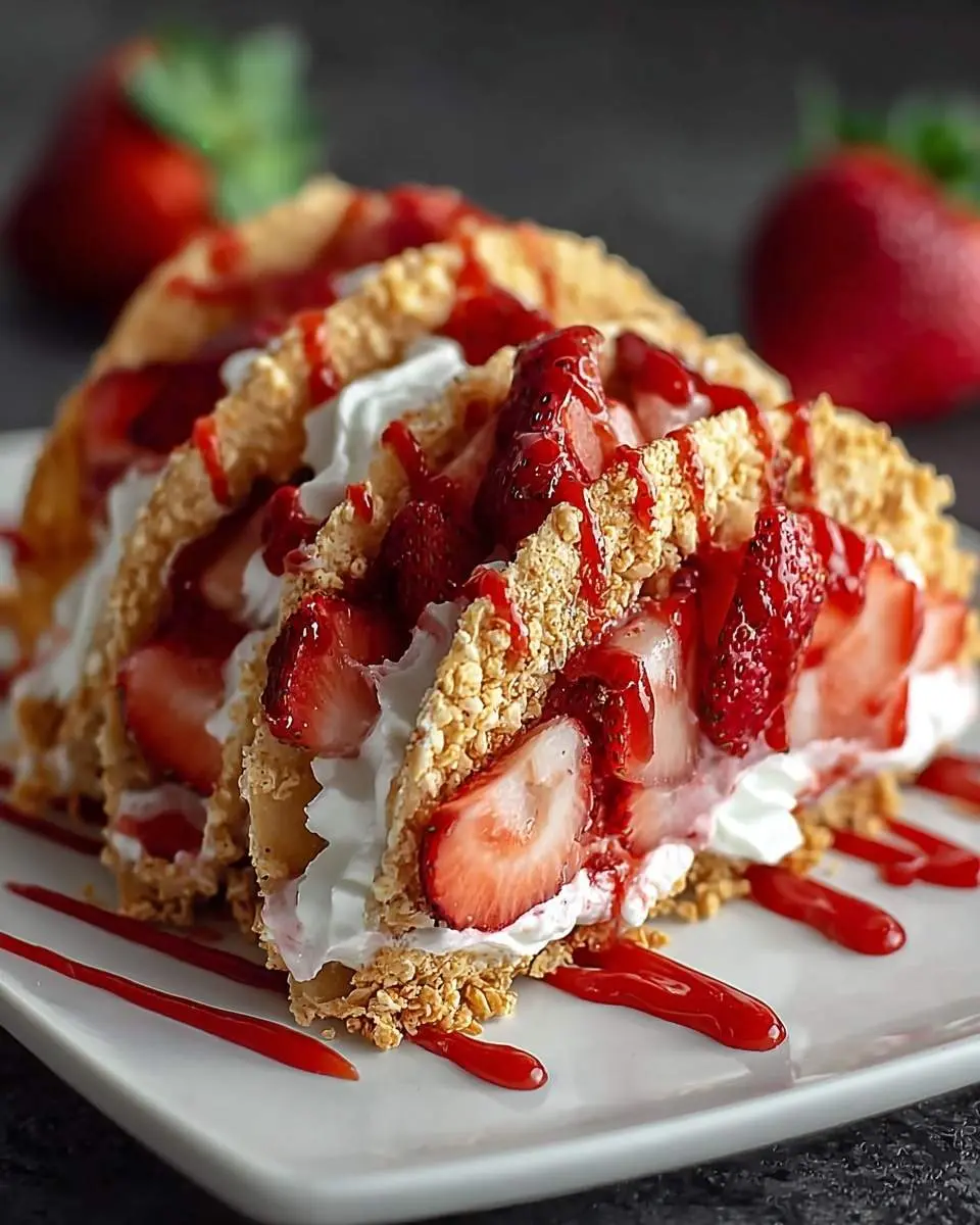strawberry crunch cheesecake tacos recipe 1