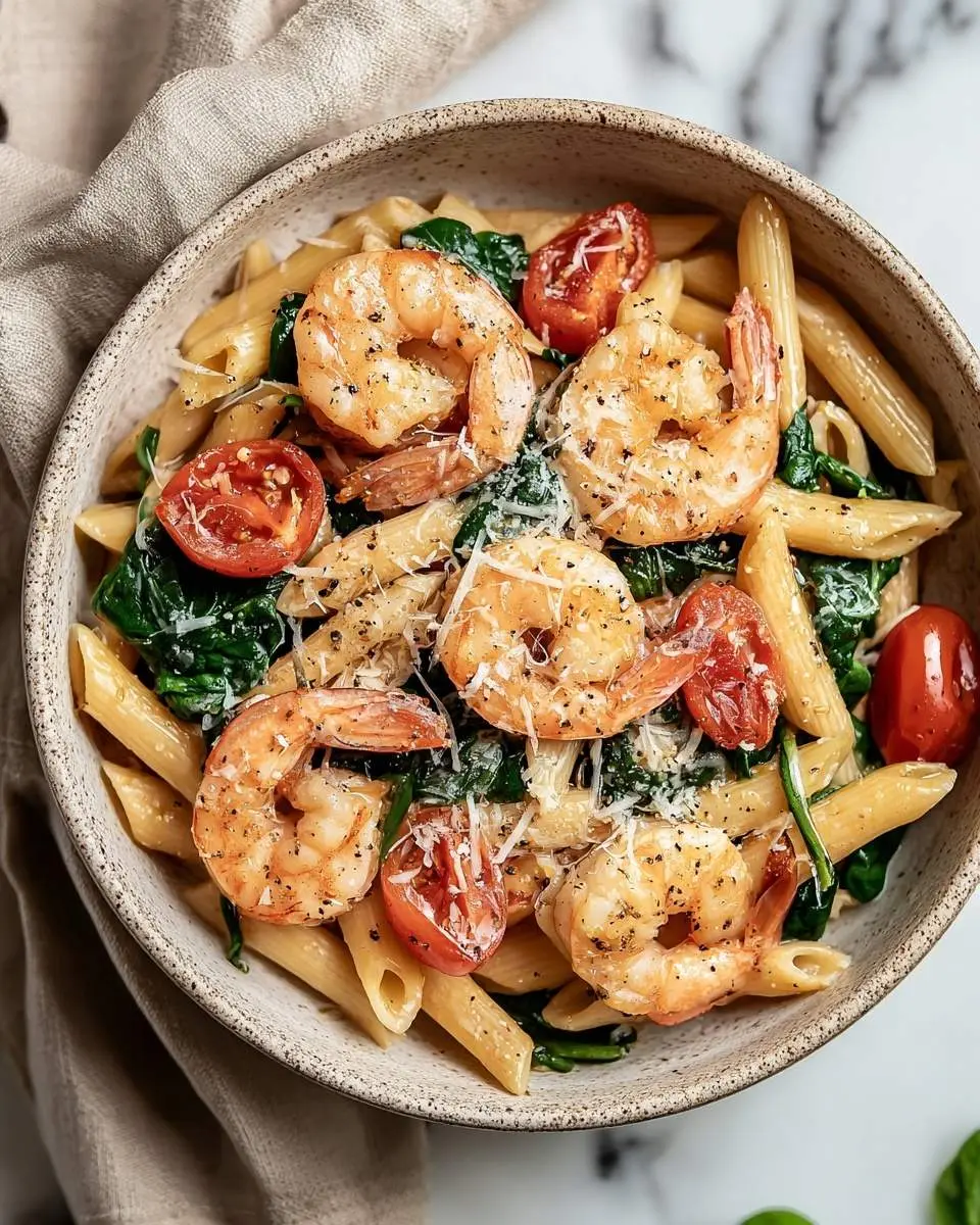 tomato and spinach shrimp pasta recipe
