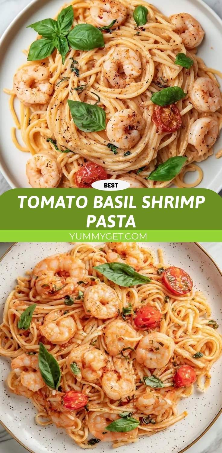 tomato basil shrimp pasta pinterest