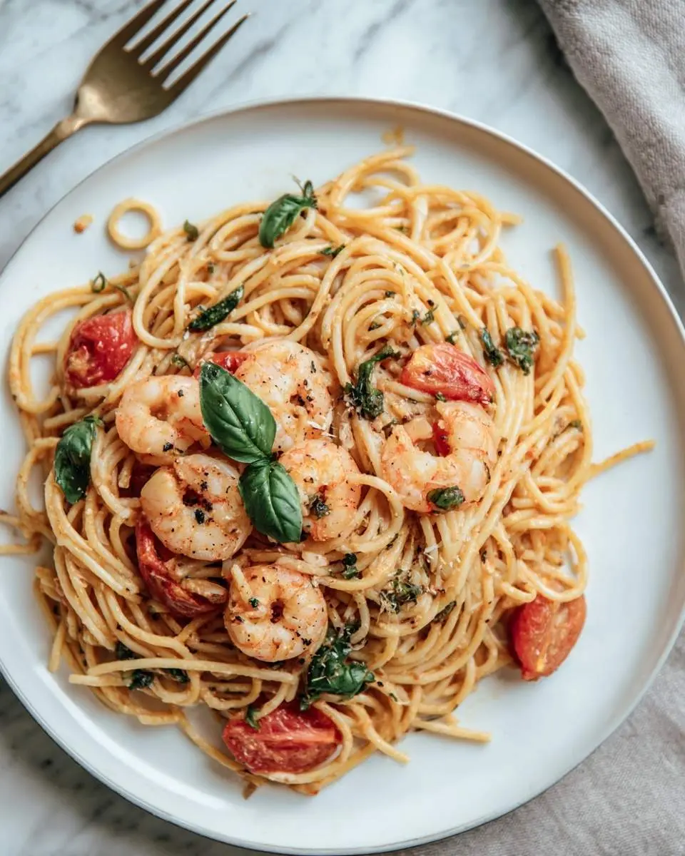 tomato basil shrimp pasta recipe