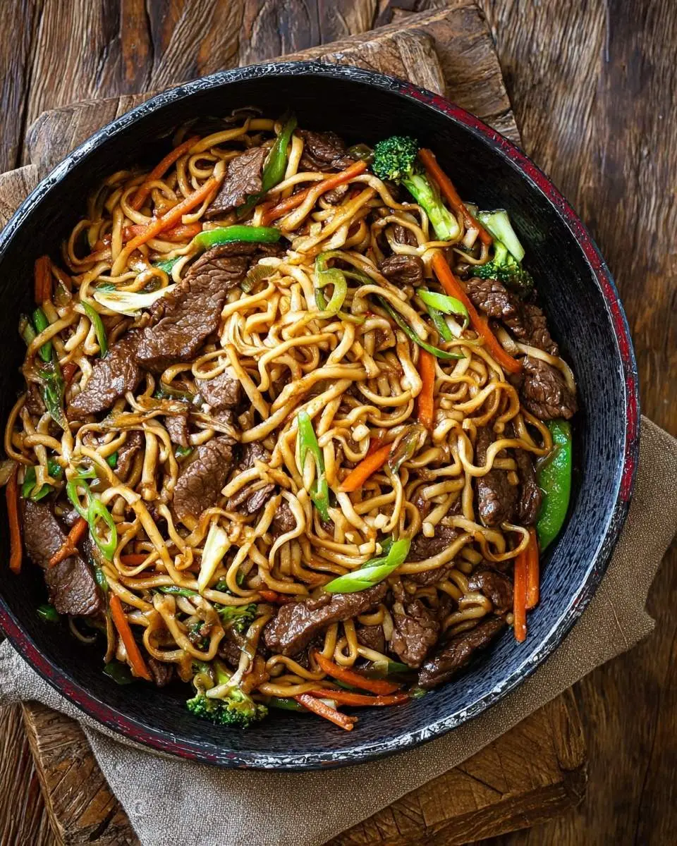 beef lo mein recipe