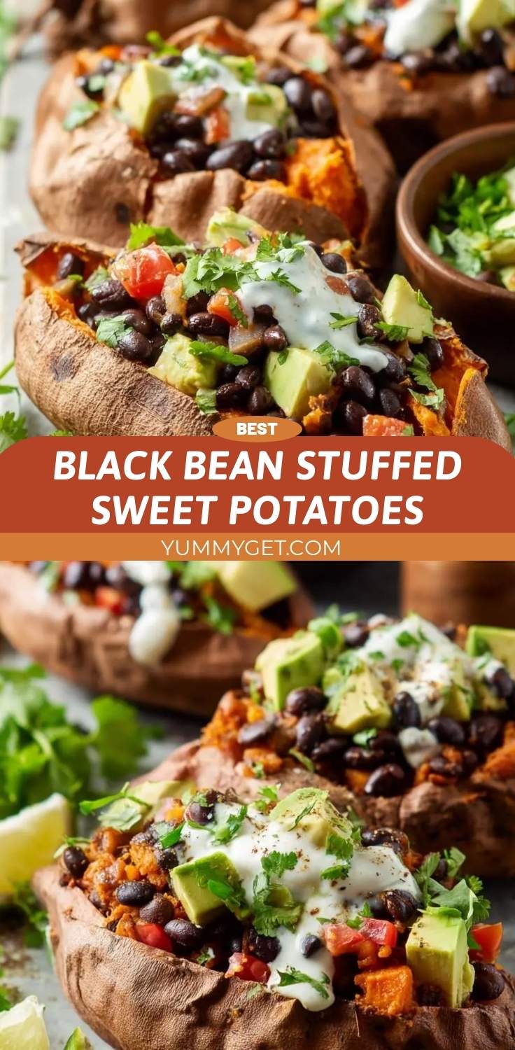 black bean stuffed sweet potatoes pinterest