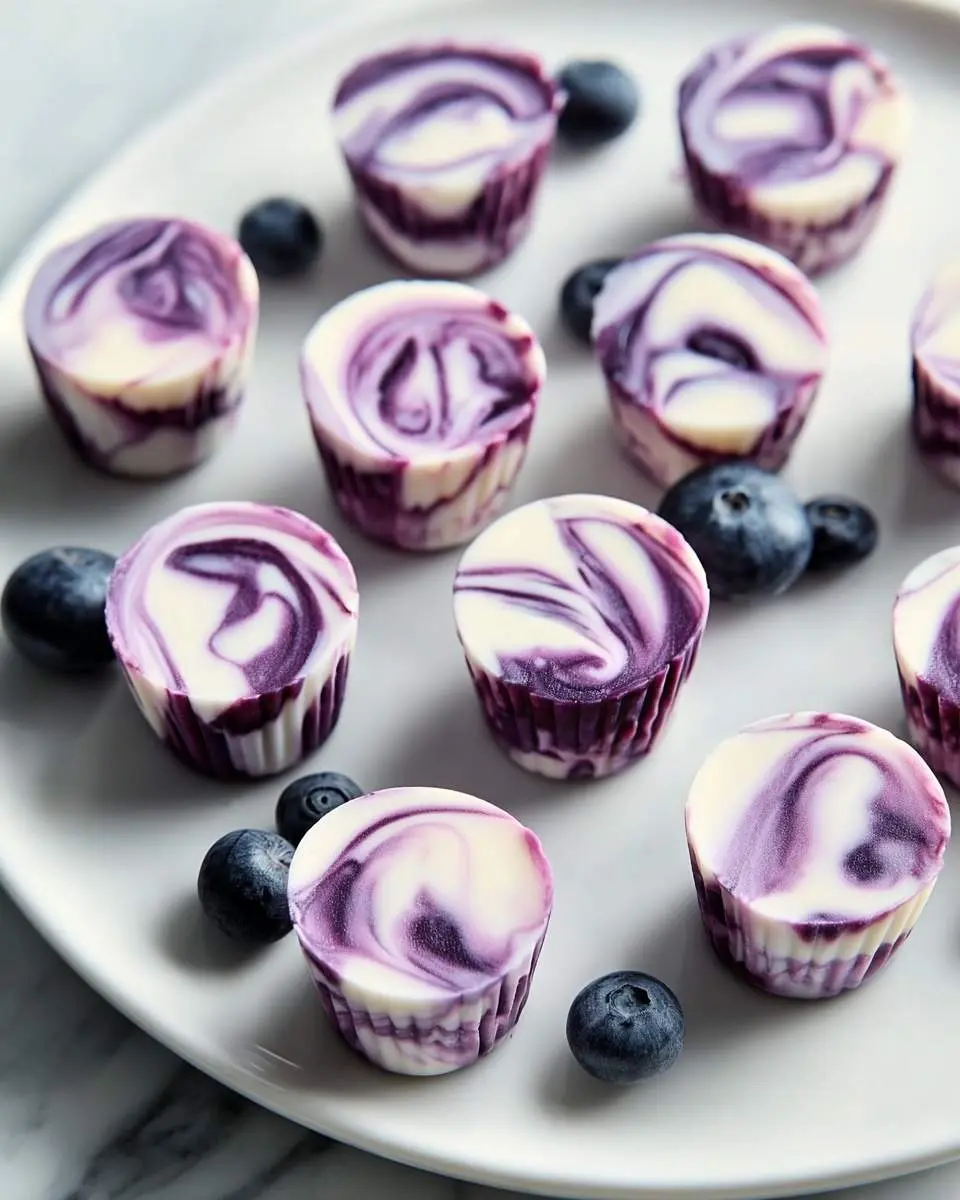 blueberry swirl yogurt bites recipe 1