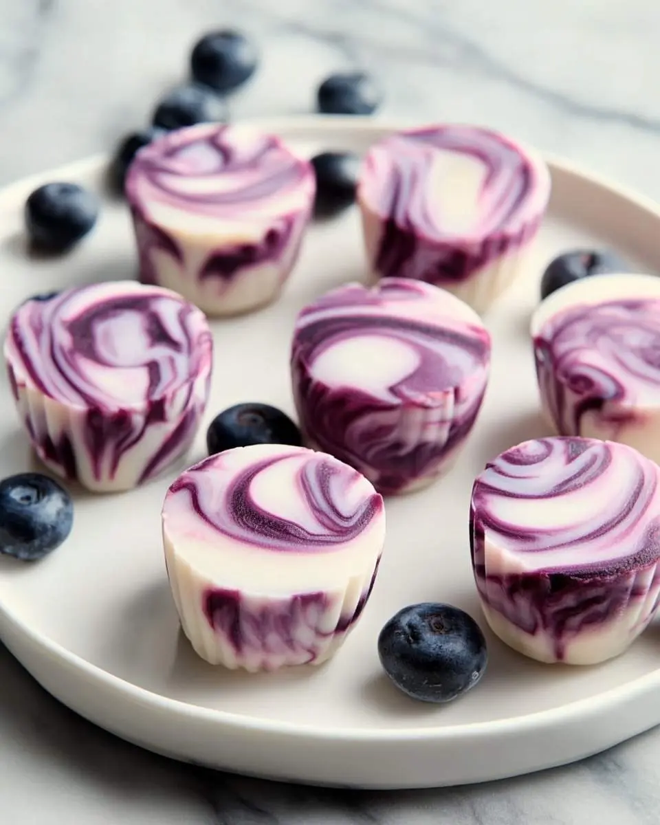 blueberry swirl yogurt bites recipe
