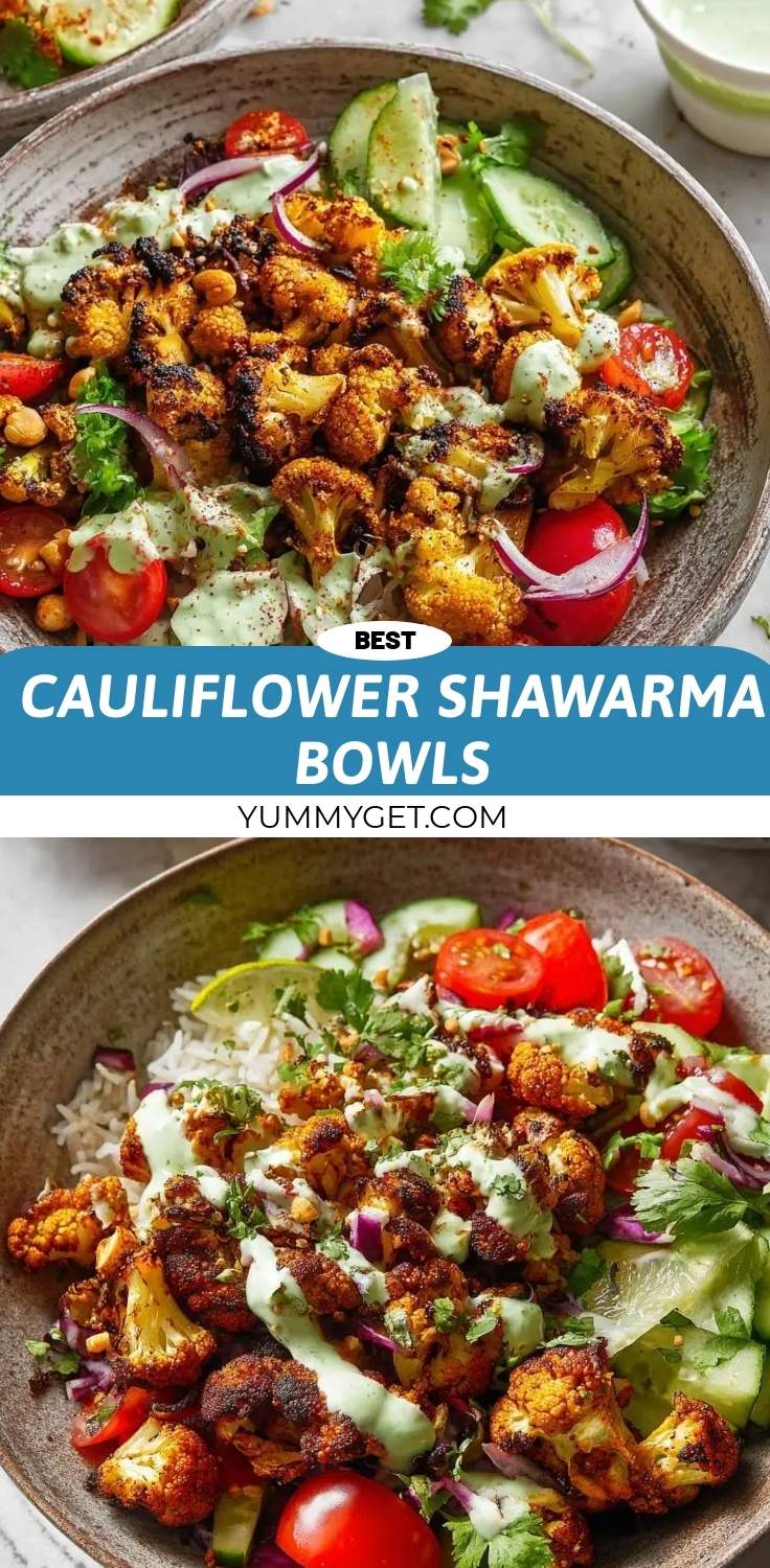 cauliflower shawarma bowls pinterest