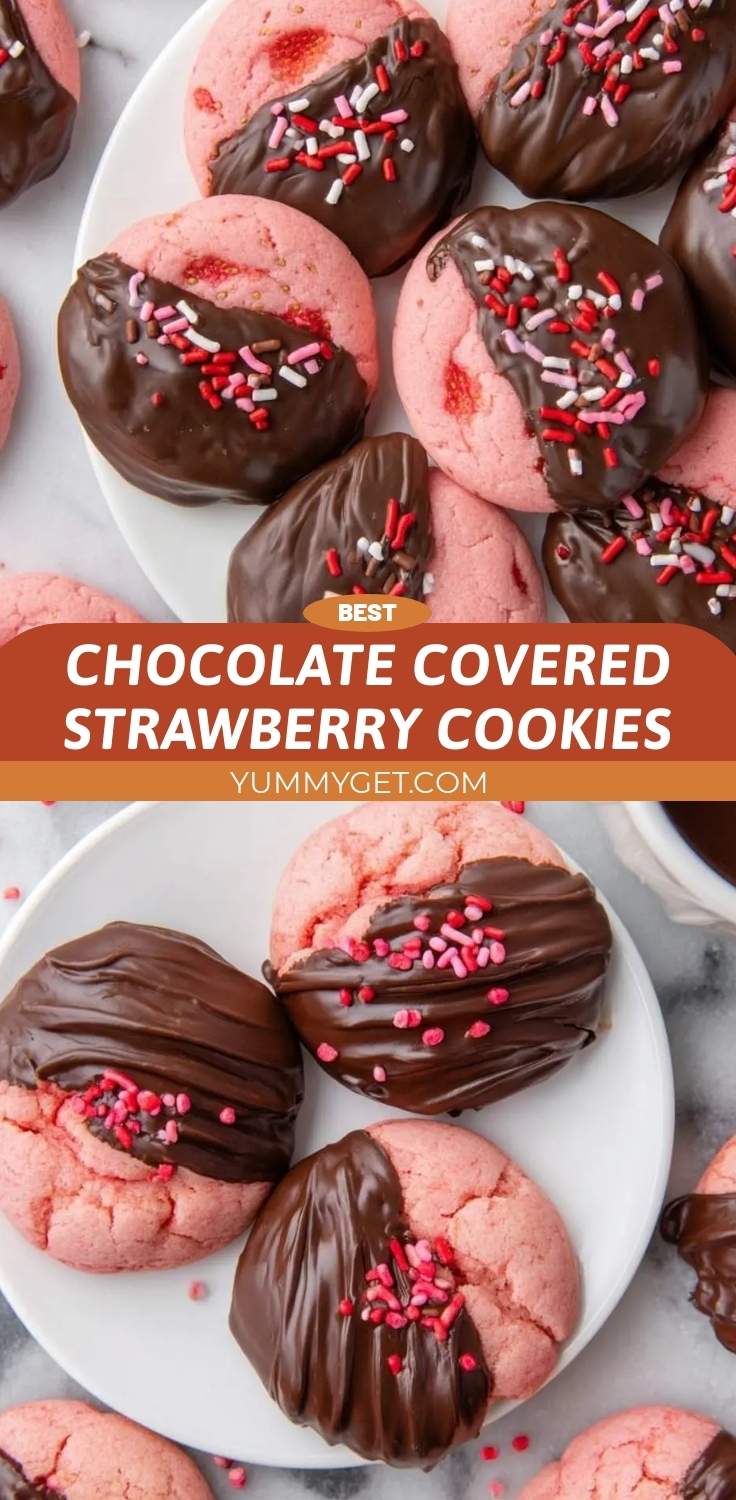 chocolate covered strawberry cookies pinterest