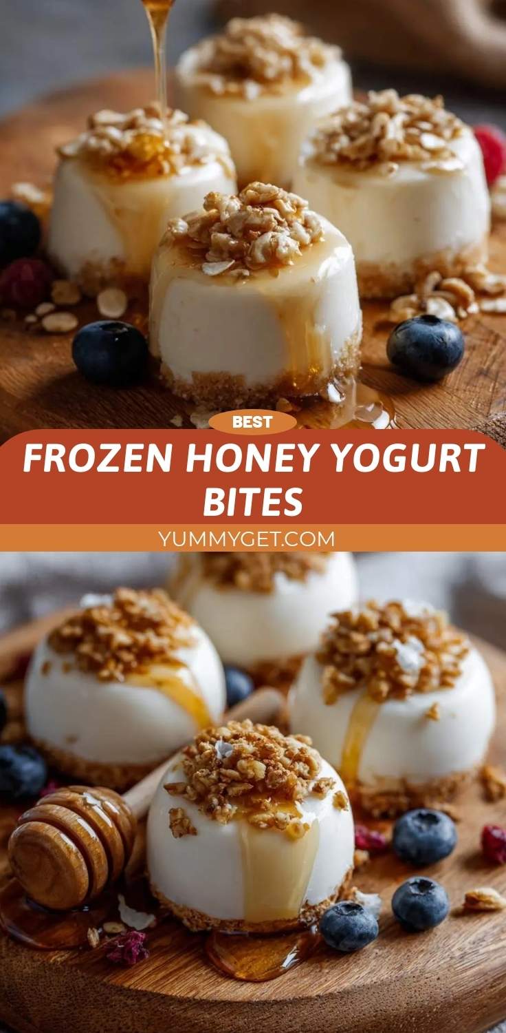 frozen honey yogurt bites pinterest
