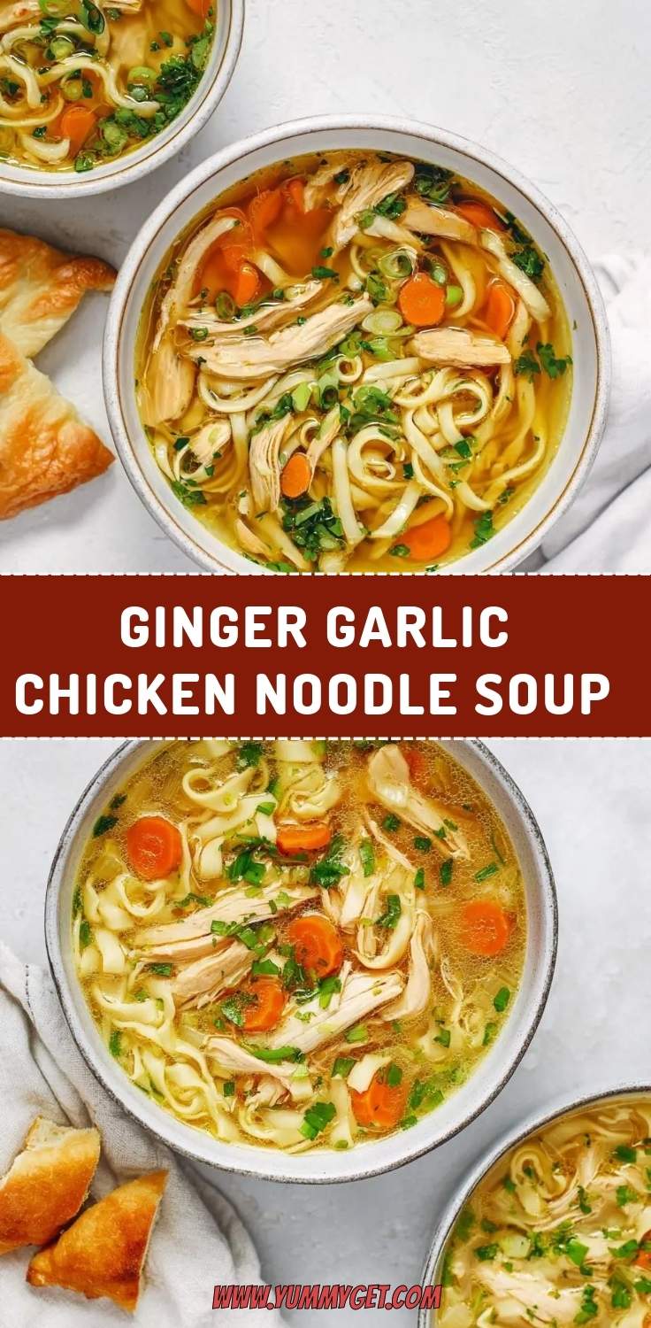 ginger garlic chicken noodle soup pinterest