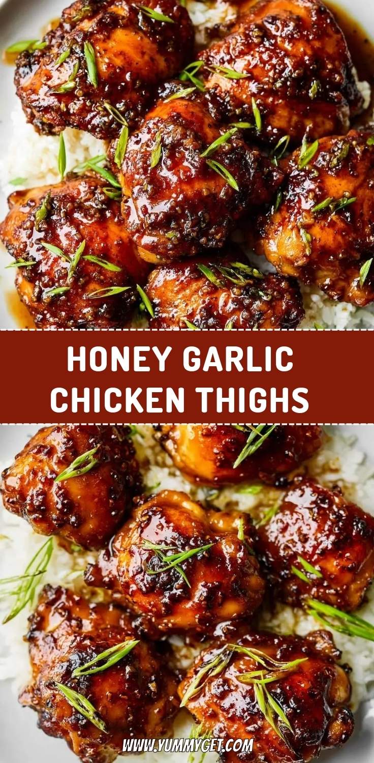 honey garlic chicken thighs pinterest